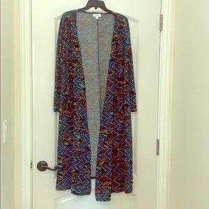 Lularoe green ruana cardigan overlay kimono
